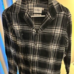 Goodfellow & Co Men's Black Plaid Shirt